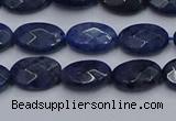 CDU216 15.5 inches 8*12mm faceted oval blue dumortierite beads