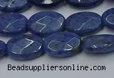 CDU217 15.5 inches 10*14mm faceted oval blue dumortierite beads