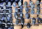 CDU221 Top drilled 8*12mm faceted briolette dumortierite beads