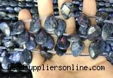 CDU222 Top drilled 10*14mm faceted briolette dumortierite beads