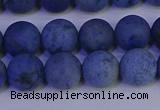 CDU303 15.5 inches 10mm round matte blue dumortierite beads