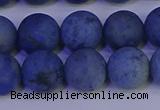 CDU304 15.5 inches 12mm round matte blue dumortierite beads