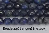 CDU315 15.5 inches 4mm faceted round blue dumortierite beads