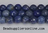 CDU322 15.5 inches 4mm faceted round blue dumortierite beads