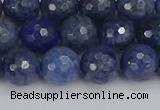 CDU324 15.5 inches 8mm faceted round blue dumortierite beads