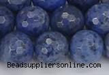 CDU326 15.5 inches 12mm faceted round blue dumortierite beads