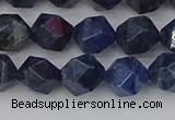 CDU331 15.5 inches 8mm faceted nuggets blue dumortierite beads