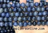 CDU353 15.5 inches 10mm round blue dumortierite beads wholesale