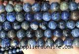 CDU364 15.5 inches 12mm round sunset dumortierite beads wholesale