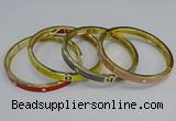 CEB113 7mm width gold plated alloy with enamel bangles wholesale