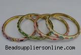 CEB114 6mm width gold plated alloy with enamel bangles wholesale