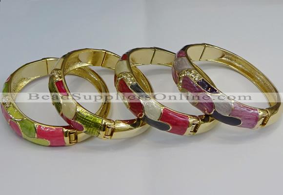 CEB120 16mm width gold plated alloy with enamel bangles wholesale