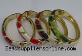 CEB122 16mm width gold plated alloy with enamel bangles wholesale