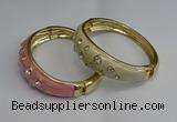 CEB125 16mm width gold plated alloy with enamel bangles wholesale