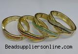 CEB130 17mm width gold plated alloy with enamel bangles wholesale