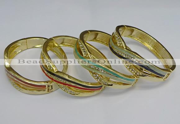 CEB130 17mm width gold plated alloy with enamel bangles wholesale