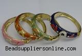 CEB131 16mm width gold plated alloy with enamel bangles wholesale