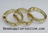 CEB137 22mm width gold plated alloy with enamel bangles wholesale