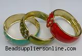 CEB138 28mm width gold plated alloy with enamel bangles wholesale