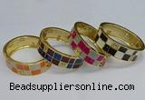 CEB142 20mm width gold plated alloy with enamel bangles wholesale