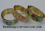 CEB146 19mm width gold plated alloy with enamel bangles wholesale