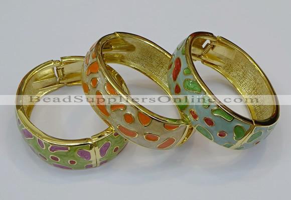 CEB147 19mm width gold plated alloy with enamel bangles wholesale