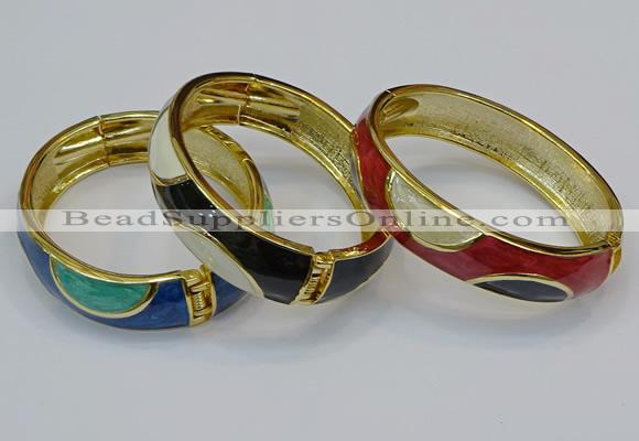 CEB148 15mm width gold plated alloy with enamel bangles wholesale