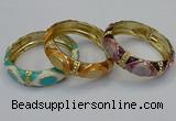 CEB158 17mm width gold plated alloy with enamel bangles wholesale