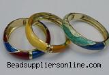 CEB160 17mm width gold plated alloy with enamel bangles wholesale