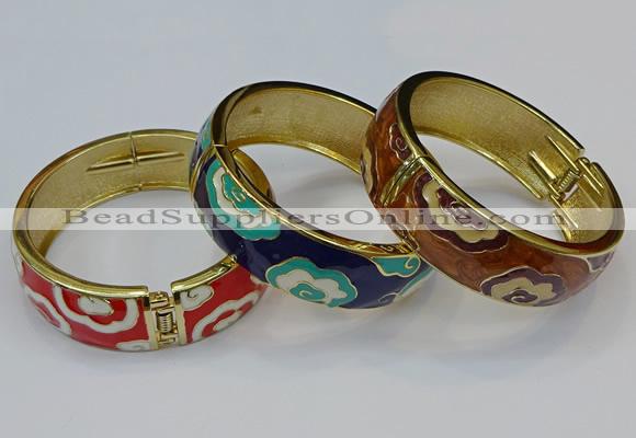 CEB162 20mm width gold plated alloy with enamel bangles wholesale