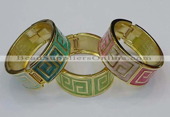 CEB165 23mm width gold plated alloy with enamel bangles wholesale