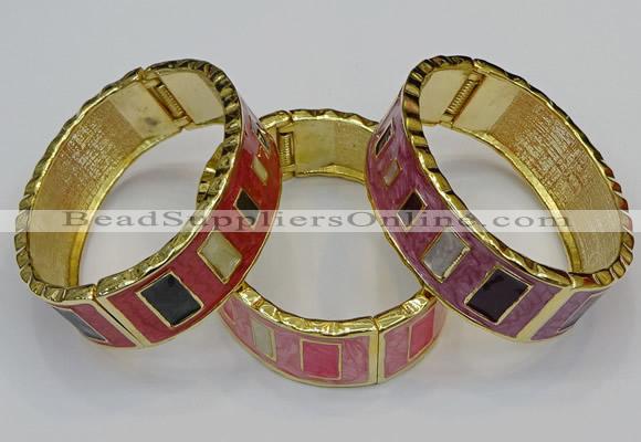 CEB166 20mm width gold plated alloy with enamel bangles wholesale