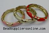 CEB182 13mm width gold plated alloy with enamel bangles wholesale