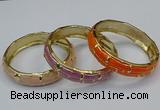 CEB185 14mm width gold plated alloy with enamel bangles wholesale