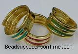 CEB186 38mm width gold plated alloy with enamel bangles wholesale