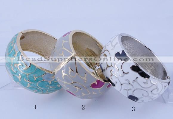 CEB26 5pcs 33mm width gold plated alloy with enamel bangles