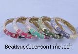 CEB37 5pcs 12mm width gold plated alloy with enamel rhinestone & bangles