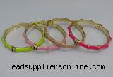 CEB65 6mm width gold plated alloy with enamel bangles wholesale