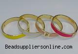 CEB66 9mm width gold plated alloy with enamel bangles wholesale