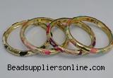 CEB69 6mm width gold plated alloy with enamel bangles wholesale