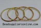 CEB76 5mm width gold plated alloy with enamel bangles wholesale