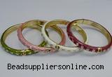 CEB89 8mm width gold plated alloy with enamel bangles wholesale