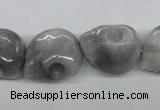 CEE215 15.5 inches 15*18mm skull shape eagle eye jasper beads