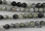 CEE351 15.5 inches 6mm faceted round eagle eye jasper beads