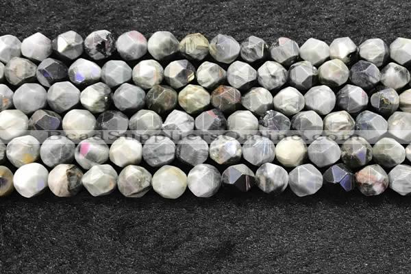 CEE532 15.5 inches 10mm faceted nuggets eagle eye jasper beads