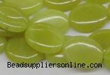 CEJ07 15.5 inches 15*20mm oval lemon jade beads wholesale