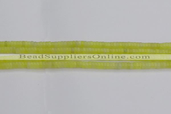 CEJ219 15.5 inches 2*4mm heishi lemon jade beads wholesale