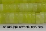 CEJ221 15.5 inches 3*8mm heishi lemon jade beads wholesale