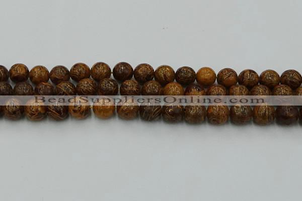 CEJ304 15.5 inches 12mm round elephant skin jasper beads wholesale