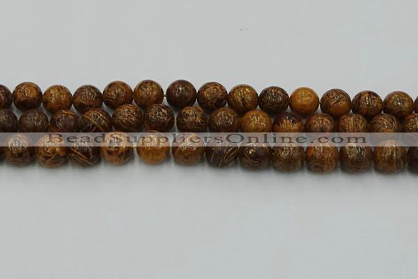 CEJ305 15.5 inches 14mm round elephant skin jasper beads wholesale